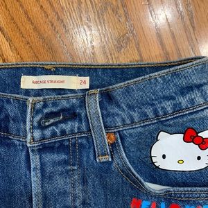 Levi’s hello kitty rib cage jeans